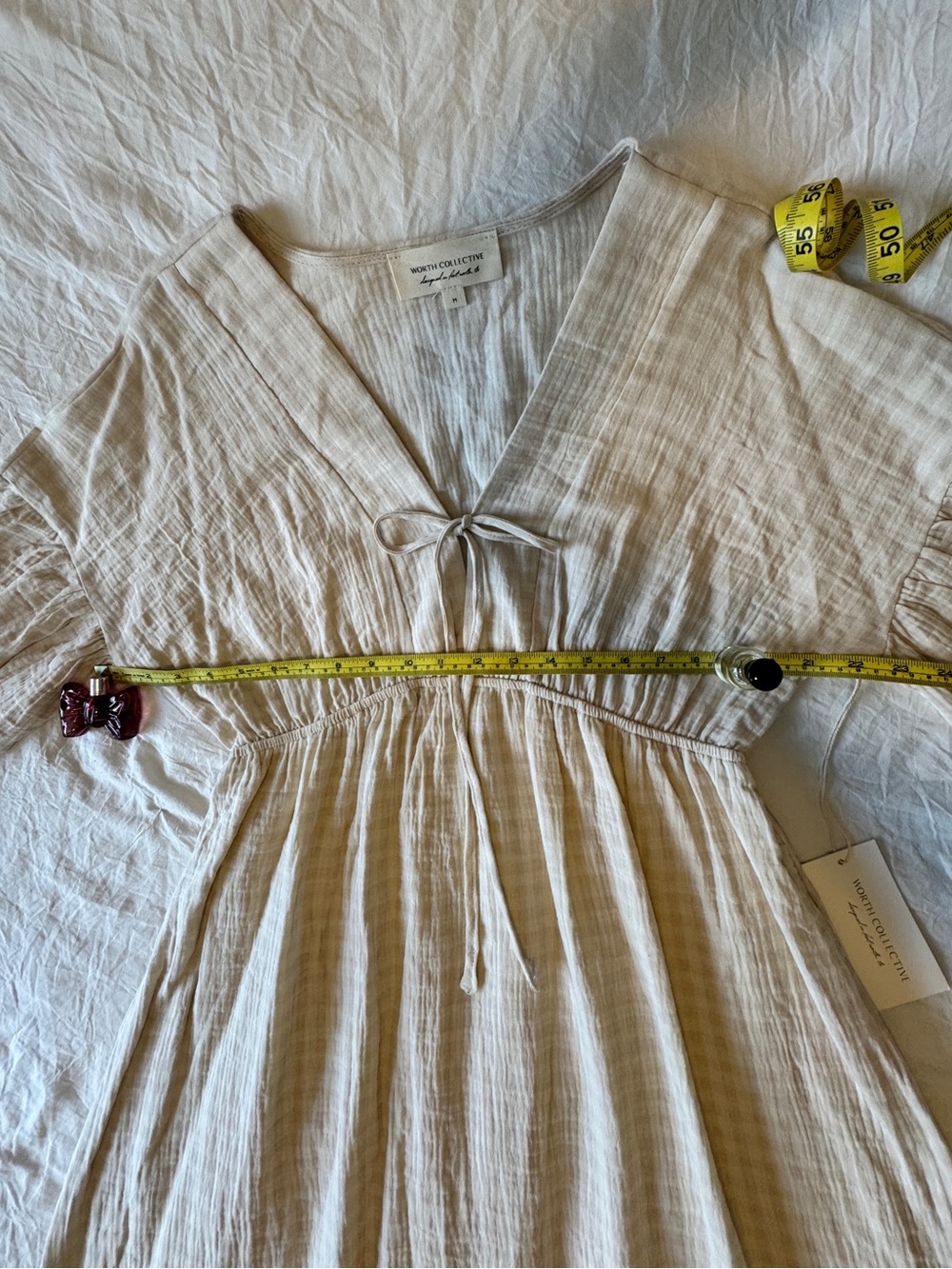 NWT, Worth Collective Hunter Dress, 100% Cotton, Baby Pink Plaid, Medium - Picture 13 of 17